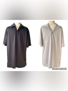 Men's Slazenger Black and Gray Golf Shirt Bundle